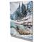 Designart - Mountain Hill Reflected in Water - Landscapes Painting Print on Wrapped Canvas